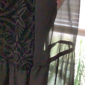 🆕👗 Long Sleeve Velvet BurnOut Bell Sleeve BabyDoll Dress